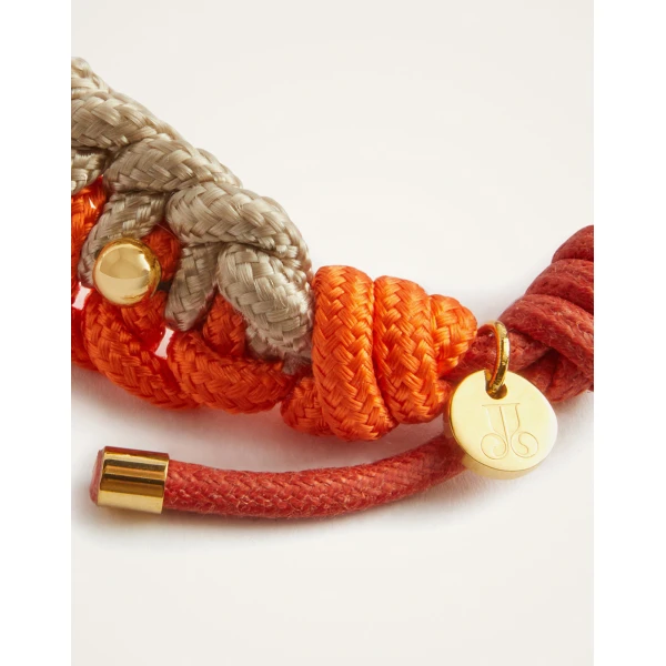 La DoubleJ Better Together Bracelet in Bicolor Orange & Ivory | Bracelets | Coveti