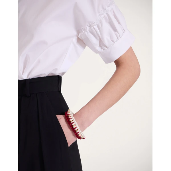 La DoubleJ Better Together Bracelet in Bicolor Red & Ivory | Bracelets | Coveti