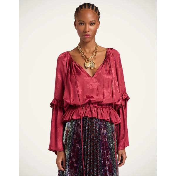 La DoubleJ Boho Blouse in Brick Red | Blouse | Coveti