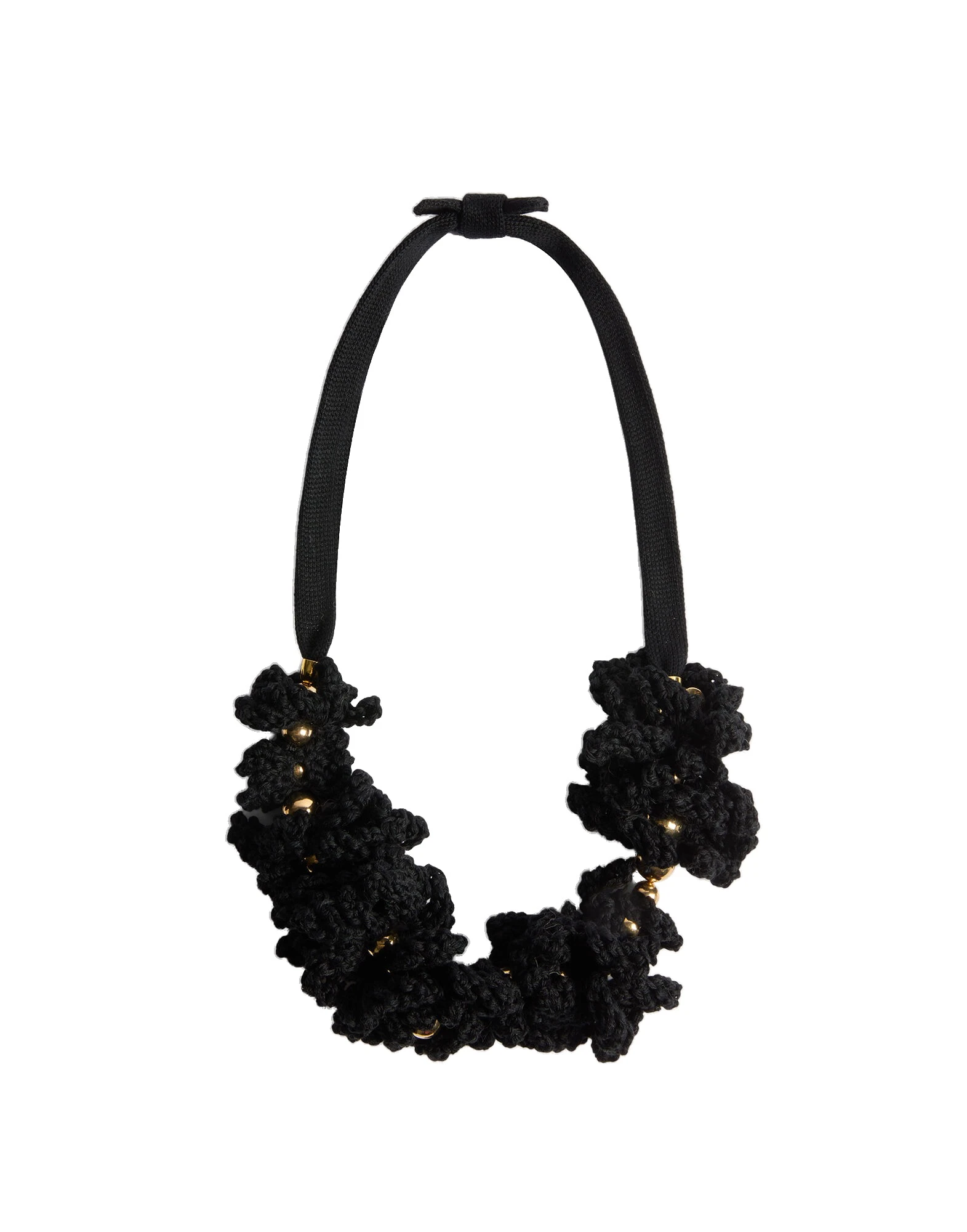 La DoubleJ Bonanza Choker in Black Cotton Crochet at Coveti La DoubleJ Bonanza Choker in Black Cotton Crochet at Coveti