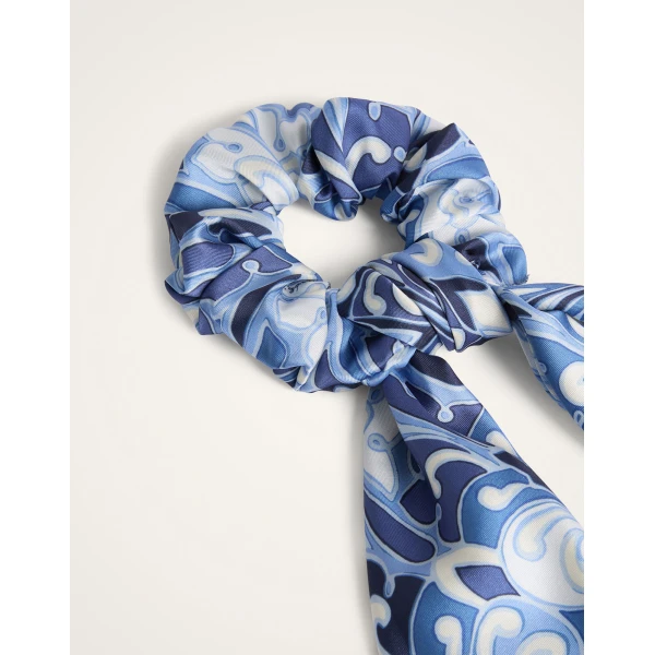 La DoubleJ Bow Scrunchie in Cocoon Blue, view 2