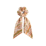 La DoubleJ Bow Scrunchie in Smarties Orange at Coveti