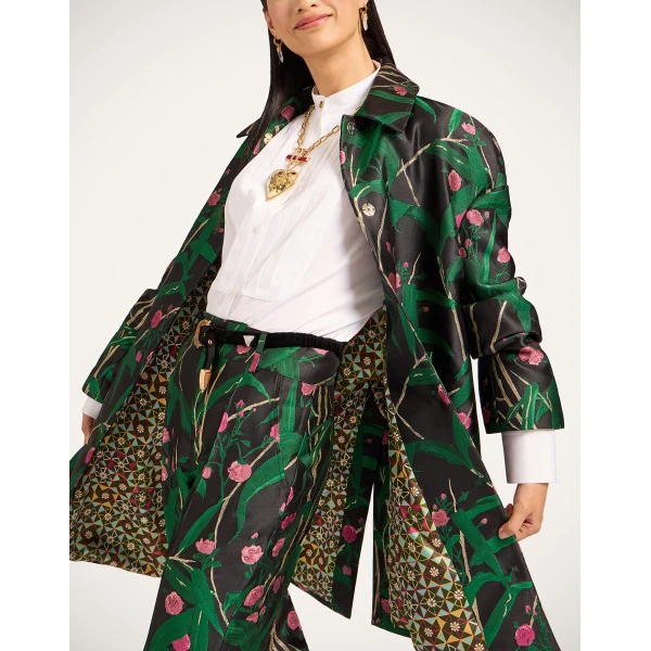 La DoubleJ Boxy Coat in Bamboo Black, view 4
