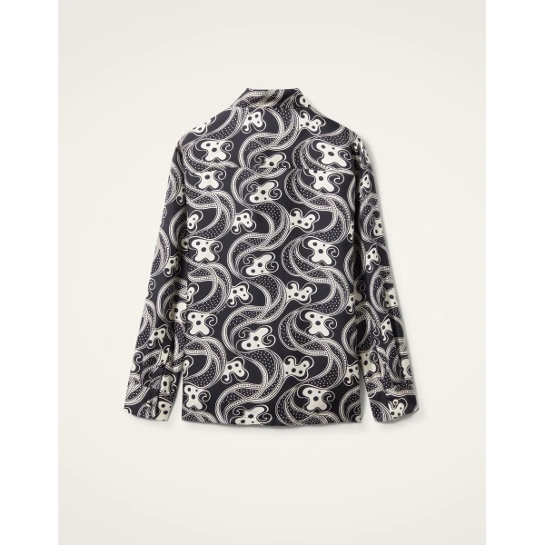 La DoubleJ Boy Shirt in Aperol Black & White, view 6