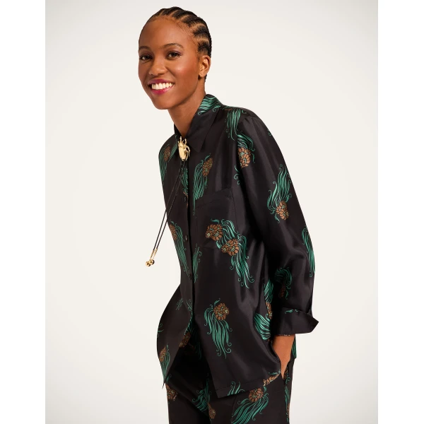 La DoubleJ Boy Shirt in Lemuria Black, view 2
