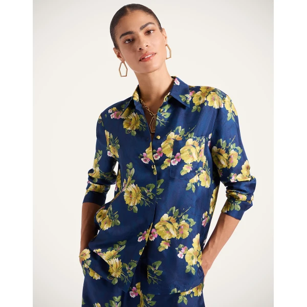 La DoubleJ Boy Shirt in Riptide Midnight Blue, view 2