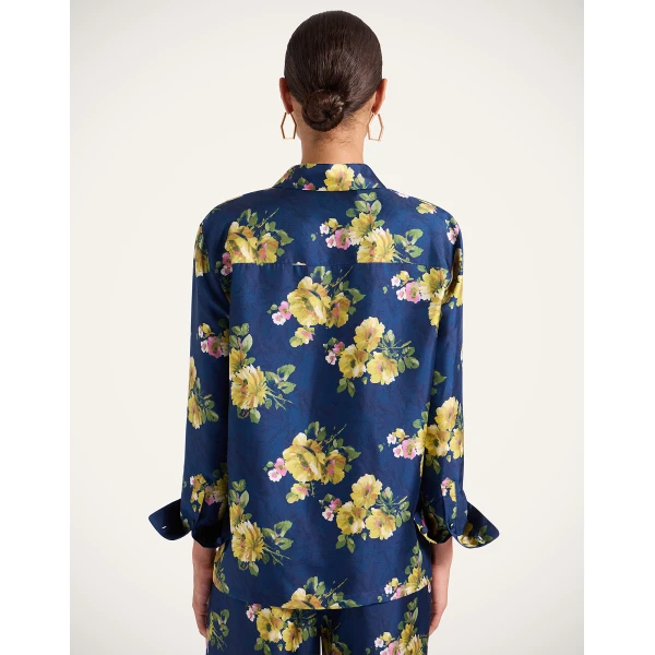 La DoubleJ Boy Shirt in Riptide Midnight Blue, view 3