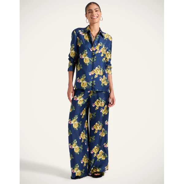 La DoubleJ Boy Shirt in Riptide Midnight Blue, view 4