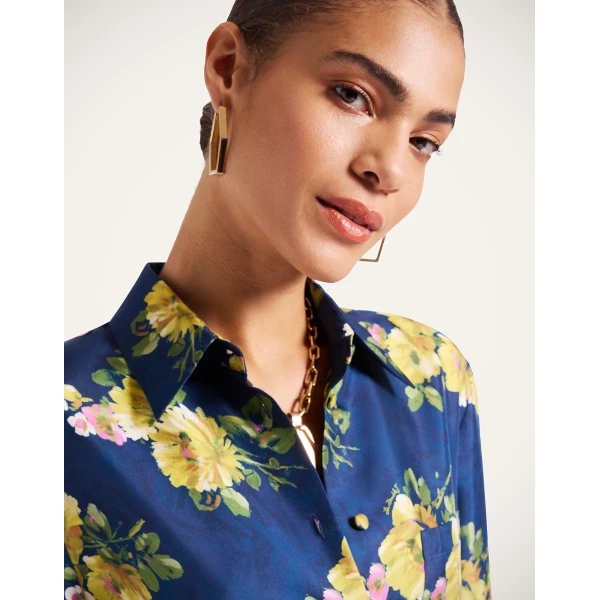 La DoubleJ Boy Shirt in Riptide Midnight Blue, view 5