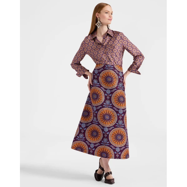 La DoubleJ Boy Shirt in Sovereign Mini Purple, view 4