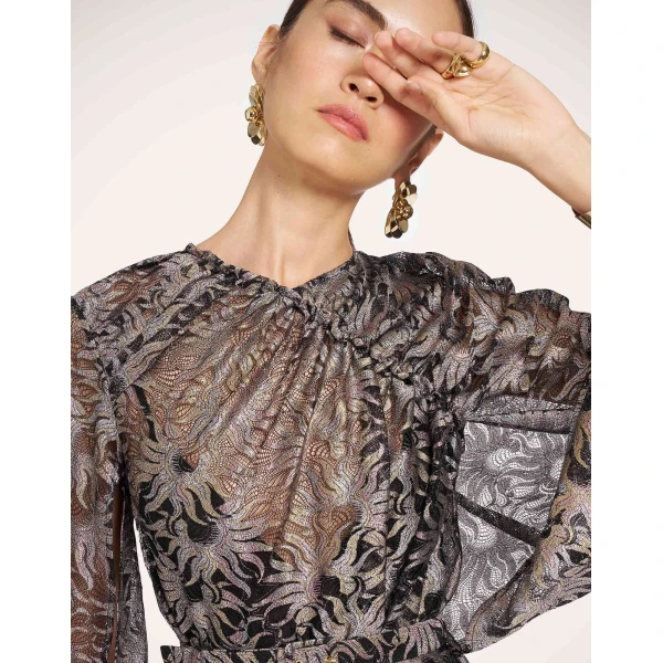 La DoubleJ Brigid Dress in Sun Black at Coveti