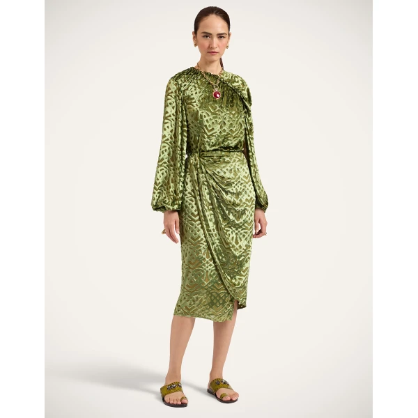 La DoubleJ Brigid Top in Verona Green, view 4