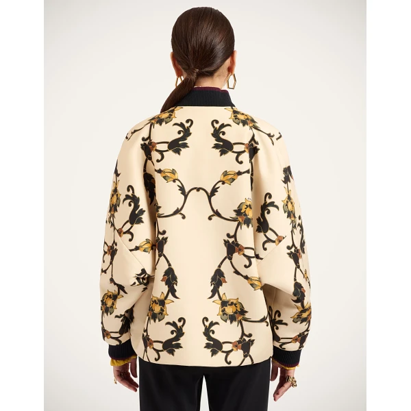 La DoubleJ Brooklyn Bomber in Buttercup White Jacket, view 3