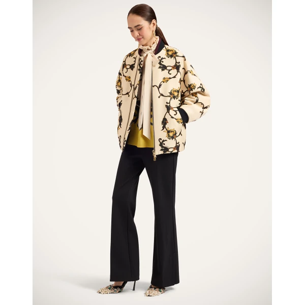 La DoubleJ Brooklyn Bomber in Buttercup White Jacket, view 4