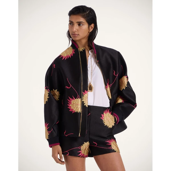 La DoubleJ Brooklyn Bomber in Derby Black Jacket, view 2