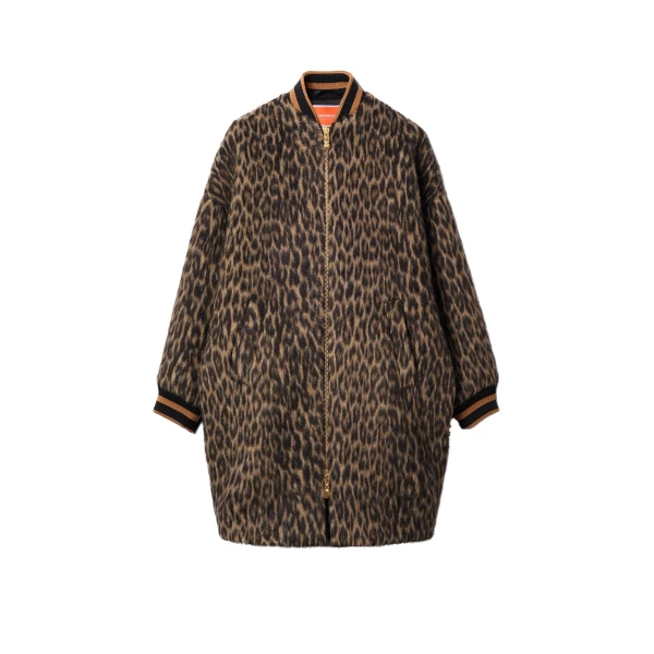 Brooklyn Coat in Cheetah Coating Light Beige