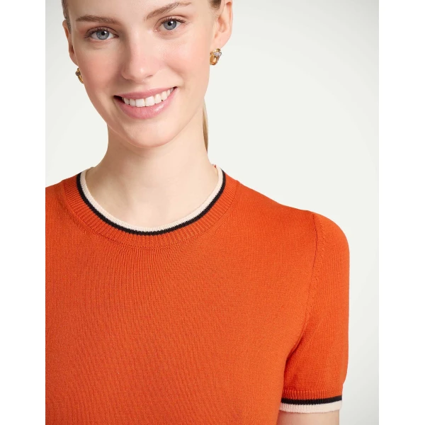 La DoubleJ Busy-bee Tee in Orange Knit, view 5