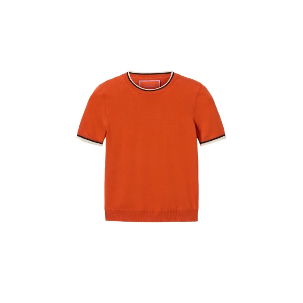 La DoubleJ Busy-bee Tee in Orange Knit