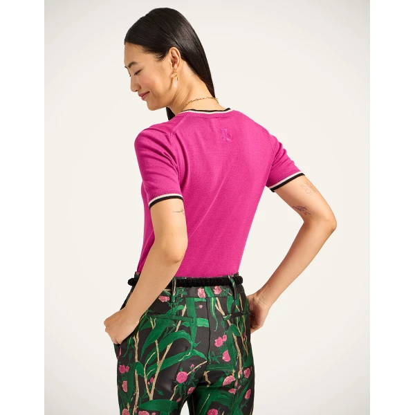 La DoubleJ Busy-bee Tee in Pink | Knitwear | Coveti