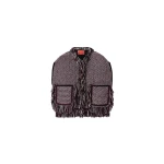 La DoubleJ Camelia Cape in Multicolor Purple & Ivory | Jackets | Coveti