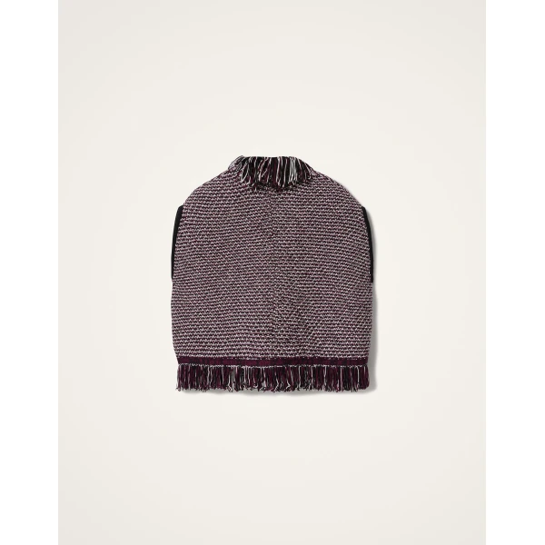 La DoubleJ Camelia Cape in Multicolor Purple & Ivory | Jackets | Coveti