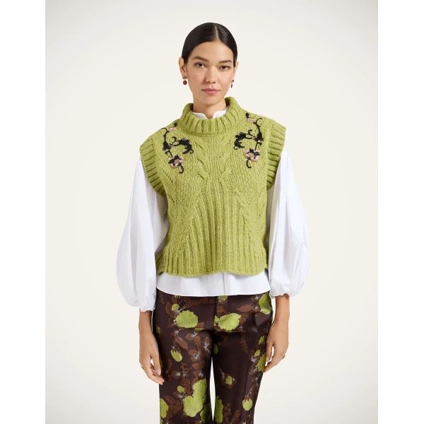 La DoubleJ Cameo Vest in Light Green, view 2