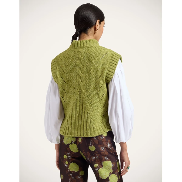 La DoubleJ Cameo Vest in Light Green, view 3