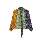 La DoubleJ Cerere Blouse in Honeysuckle Tricolor Yellow | Blouse | Coveti