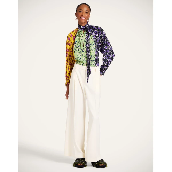 La DoubleJ Cerere Blouse in Honeysuckle Tricolor Yellow, view 5