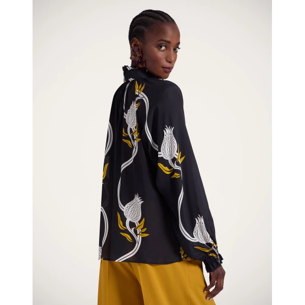 La DoubleJ Cerere Blouse in Melograno Black & White, view 6