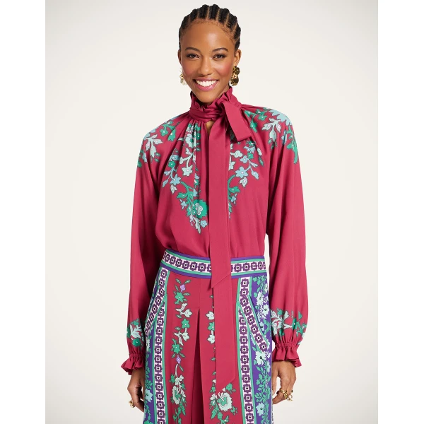 La DoubleJ Cerere Blouse in Regalia Red | Blouse | Coveti