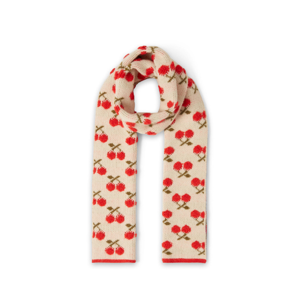 La DoubleJ Cherry Scarf in Off White at Coveti
