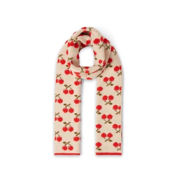 La DoubleJ Cherry Scarf in Off White at Coveti