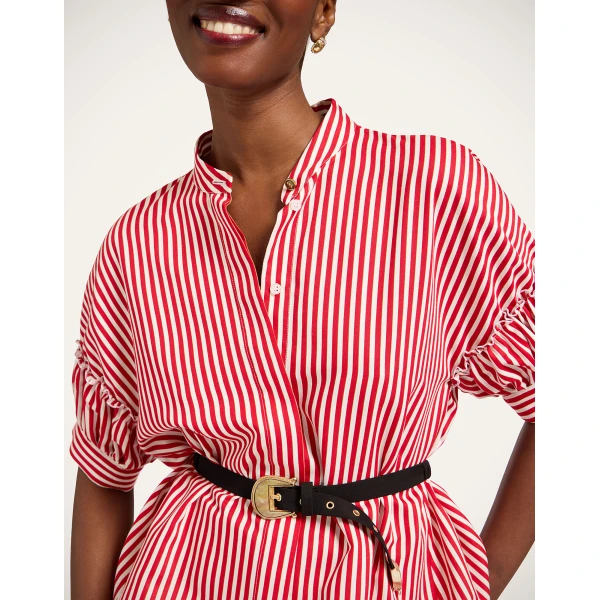 La DoubleJ Cinch Belt in Black Cotton Poplin at Coveti