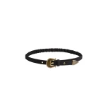 La DoubleJ Cinch Belt in Black Cotton Poplin at Coveti