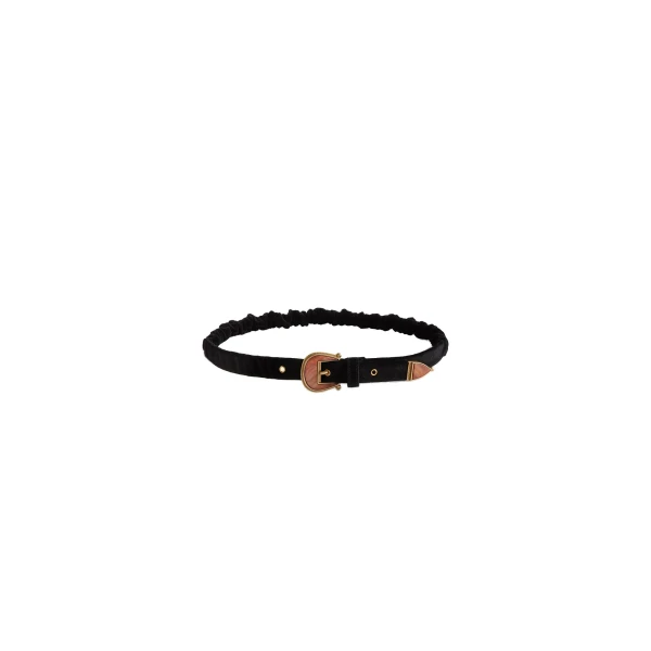 Cinch Belt in Black Velvet