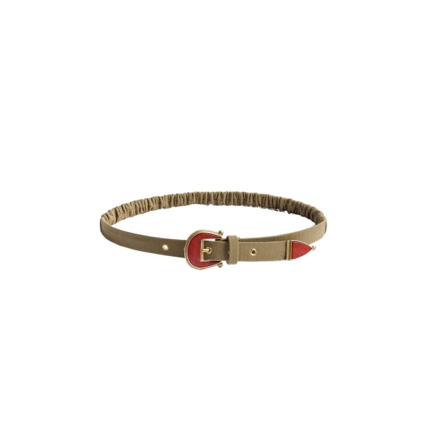 La DoubleJ Cinch Belt in Light Beige at Coveti