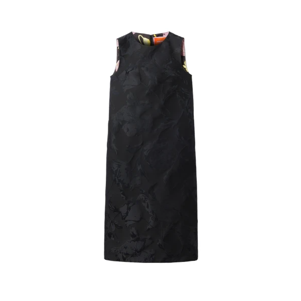 Column Dress in Sylph Black