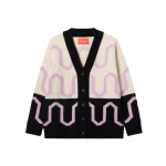 La DoubleJ Comber Cardigan in Multicolor Ivory & Black | Cardigan | Coveti