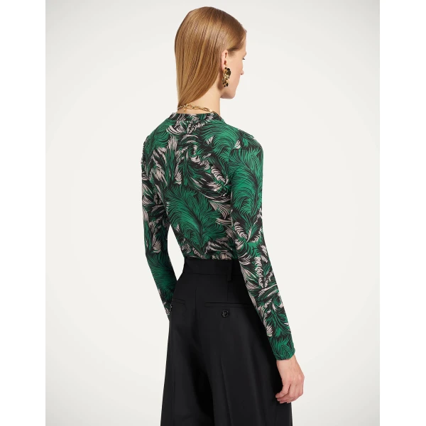 La DoubleJ Crew Top in Quill Green, view 3