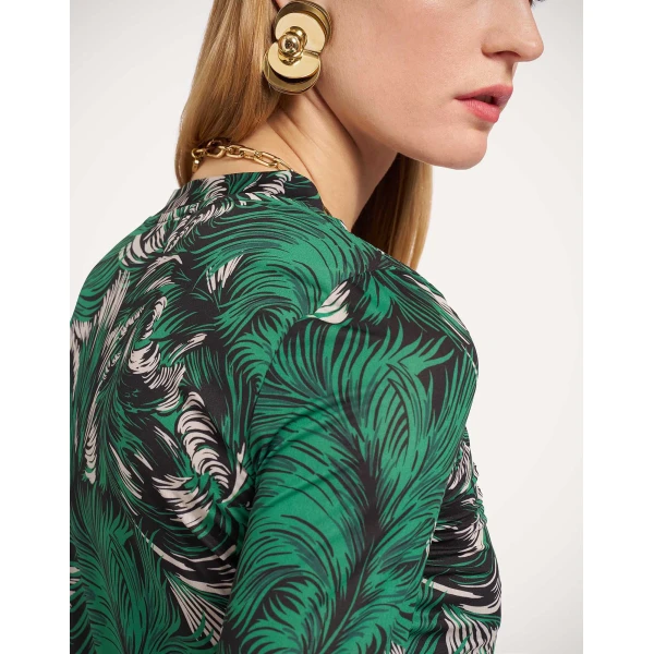 La DoubleJ Crew Top in Quill Green, view 6