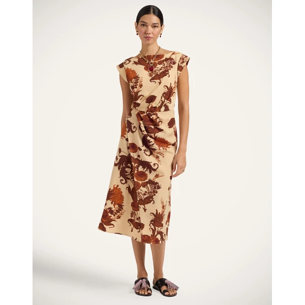La DoubleJ Day To Dinner Dress in Coven Buttercream, view 2