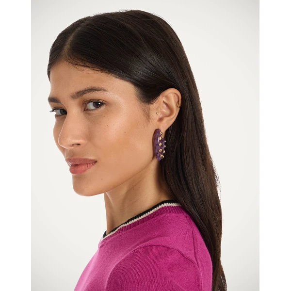 La DoubleJ Dew Earrings Mini in Pink | Earrings | Coveti