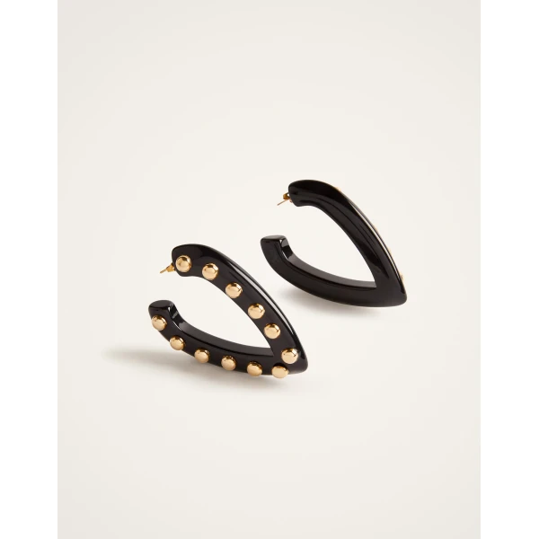 La DoubleJ Dew Earrings in Black | Earrings | Coveti