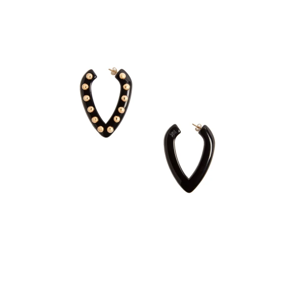 La DoubleJ Dew Earrings in Black | Earrings | Coveti