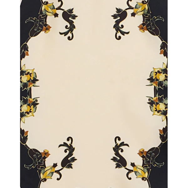 La DoubleJ Diamond Scarf in Buttercup Black at Coveti