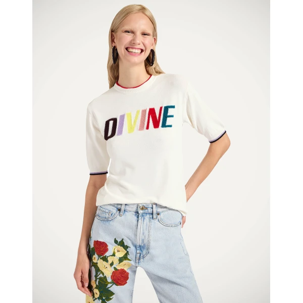 La DoubleJ Divine Tee in Divine White, view 2