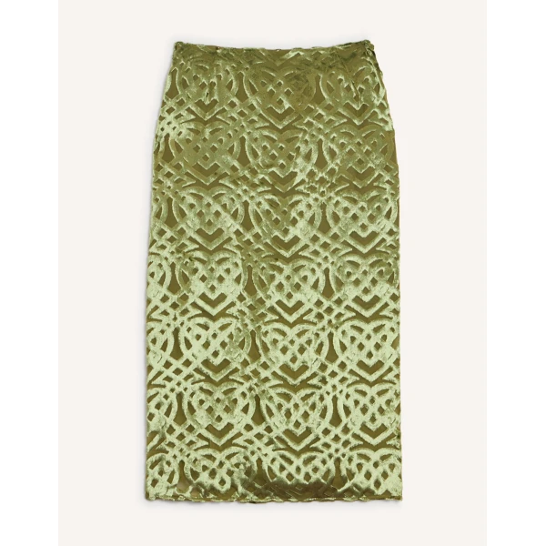 La DoubleJ Drape Skirt in Verona Green, view 6