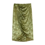 La DoubleJ Drape Skirt in Verona Green at Coveti