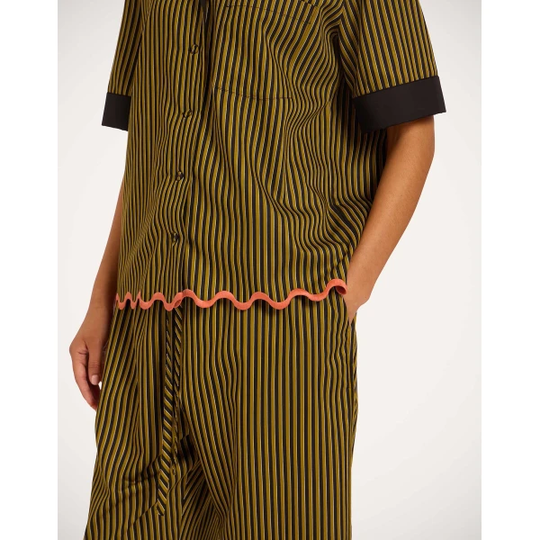 La DoubleJ Drawstring Pants in Pinstripe Green | Pants | Coveti